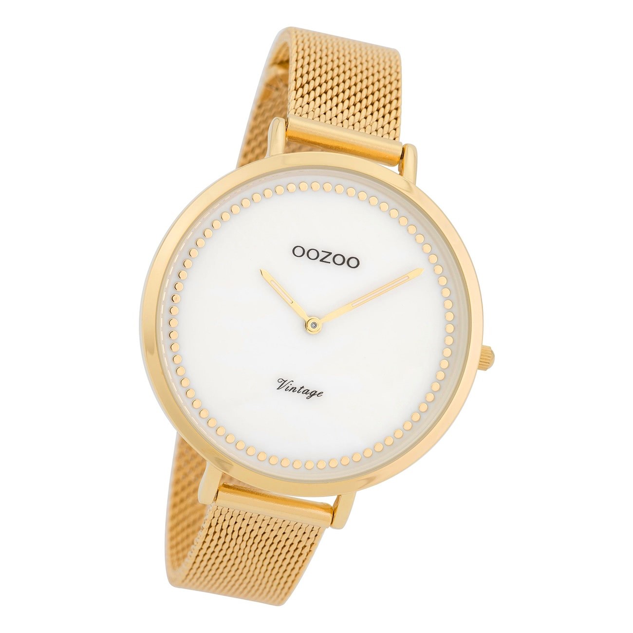 Oozoo Damen Armbanduhr Ultra Slim C9857 Analog Edelstahl gold UOC9857