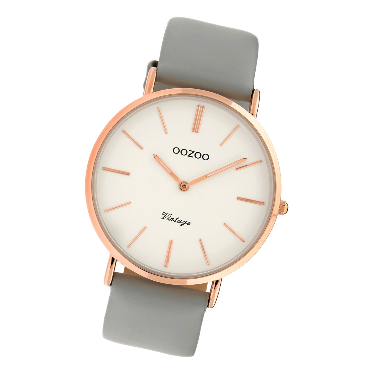 Oozoo Damen Armbanduhr Ultra Slim C9965 Analog Leder weiß beige UOC9965