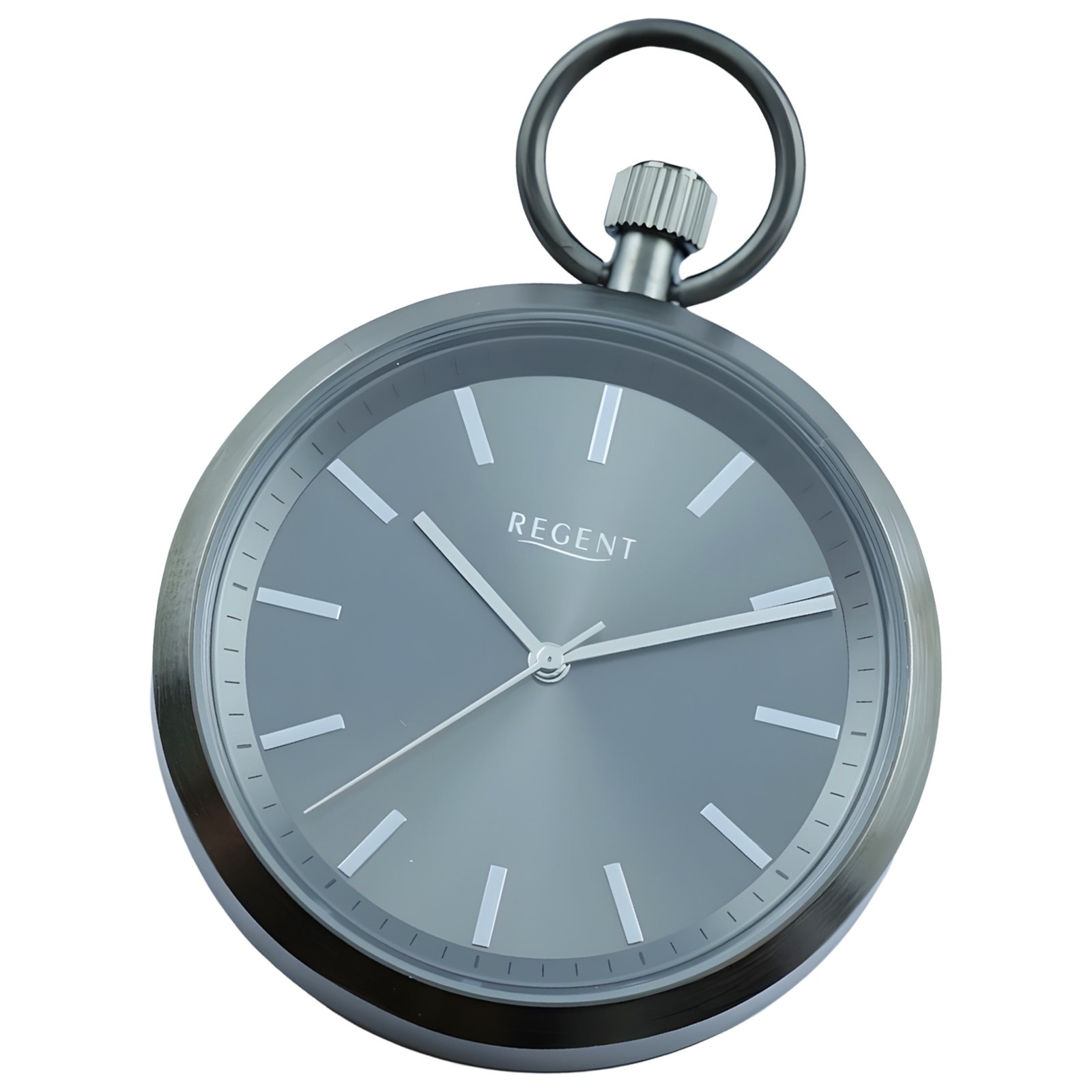 Regent Herren Taschenuhr inklusive Kette Analog Gehäuse grau UR1041776