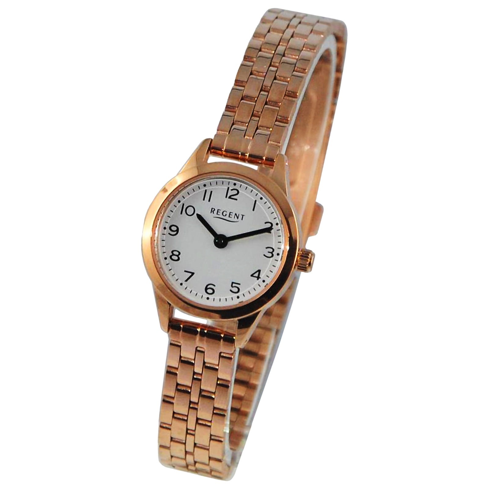 Regent Damen Armbanduhr Analog Metallarmband rosegold UR2211594