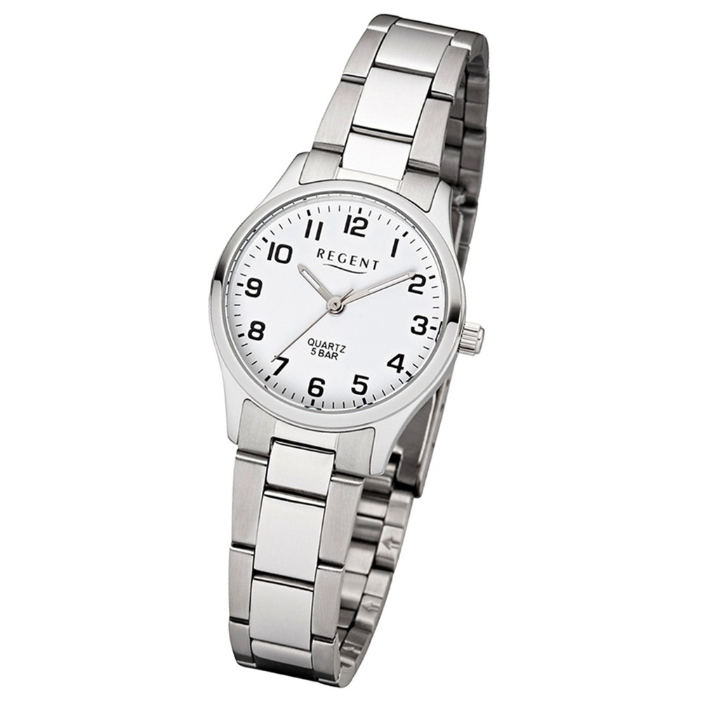 Regent Damen-Armbanduhr F-1327 Quarz-Uhr Edelstahl-Armband silber UR2253410