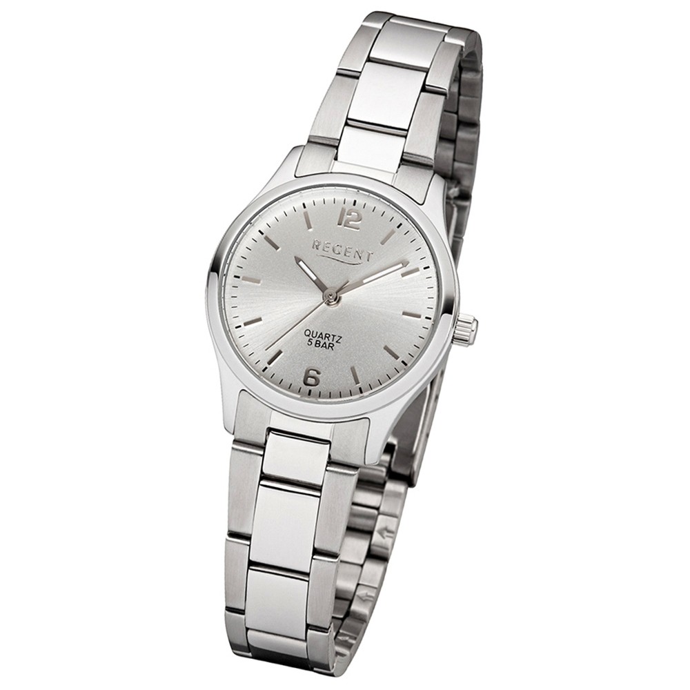 Regent Damen-Armbanduhr 32-2253413 Quarz-Uhr Edelstahl-Armband silber UR2253413