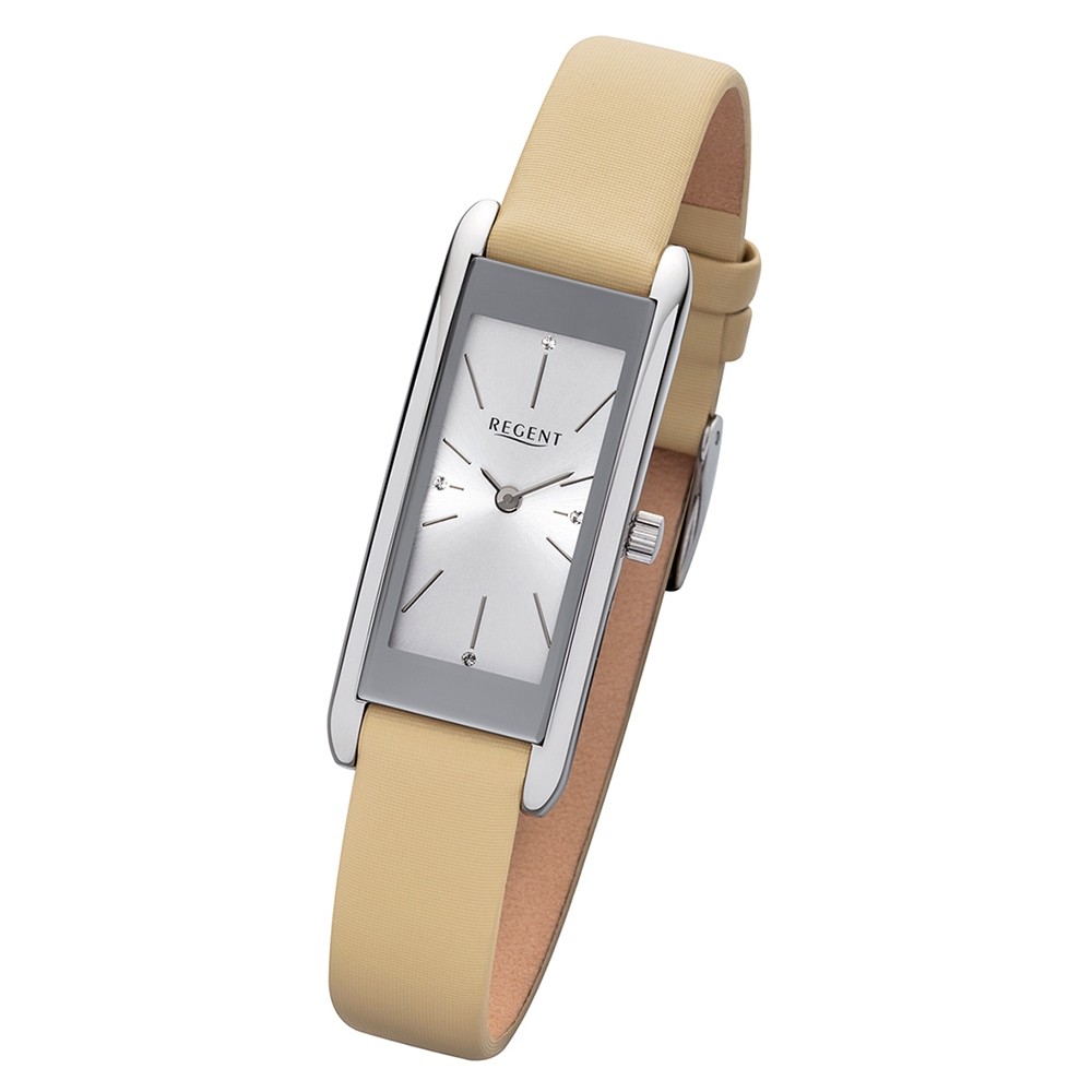Regent Damen Armbanduhr Analog BA-458 Quarz-Uhr Leder beige URBA458