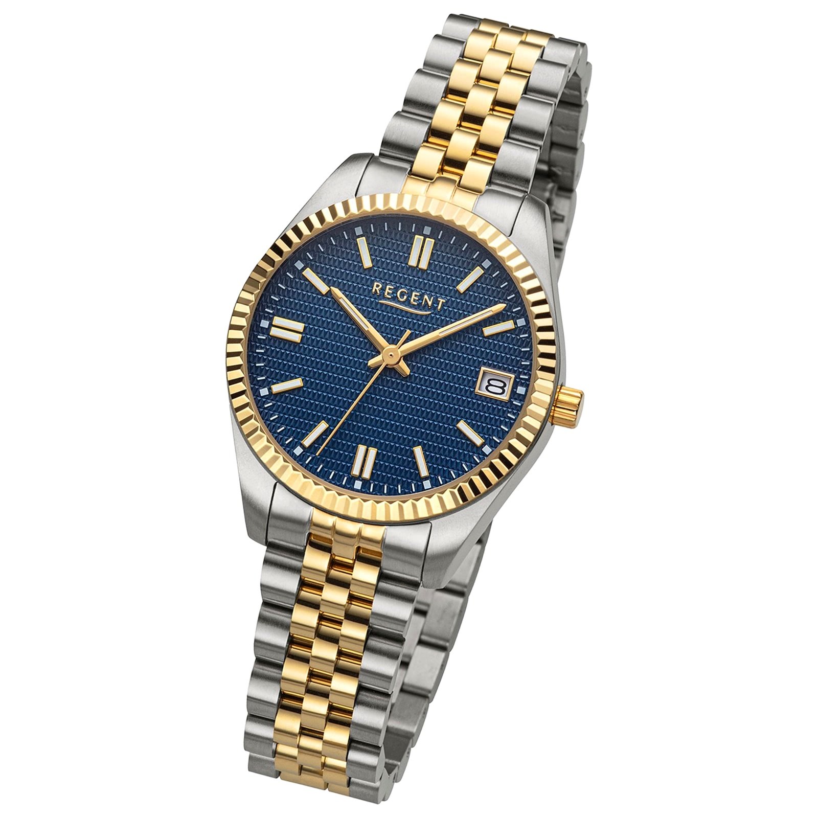 Regent Damenuhr Edelstahl-Armbanduhr Analog Metallarmband silber gold URBA875