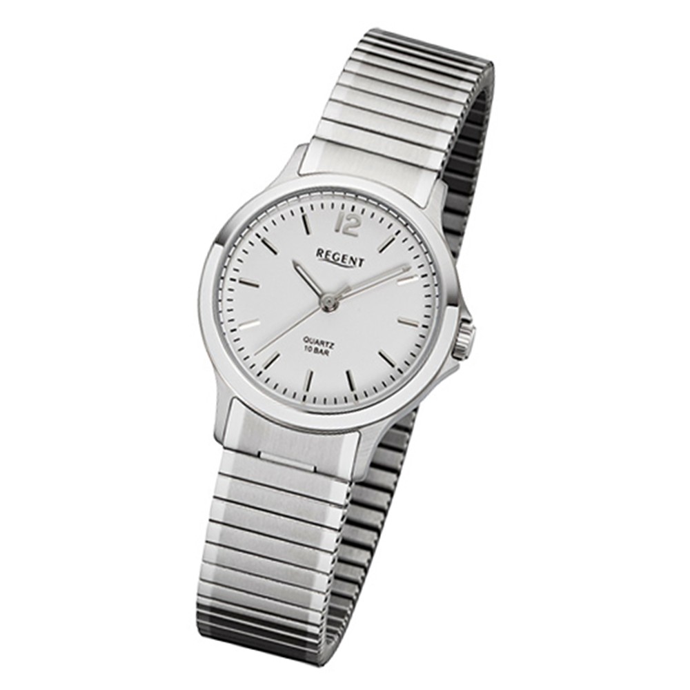 Regent Damen-Armbanduhr 32-F-1018 Quarz-Uhr Edelstahl-Armband silber URF1018
