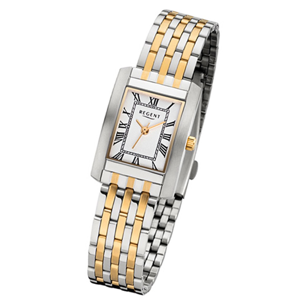 Damen-Armbanduhr URF1052 Quarz-Uhr gold URF105 Edelstahl-Armband silber 32-F-1052 Regent