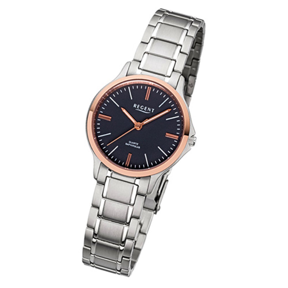 Regent Damen-Armbanduhr 32-F-1083 Quarz-Uhr Titan-Armband silber URF1083