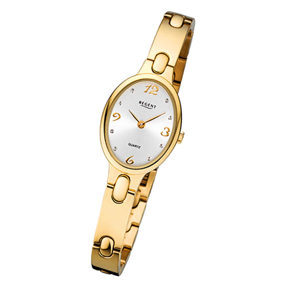 Regent Damen-Armbanduhr 32-F-1092 Quarz-Uhr Titan-Armband gold URF1092