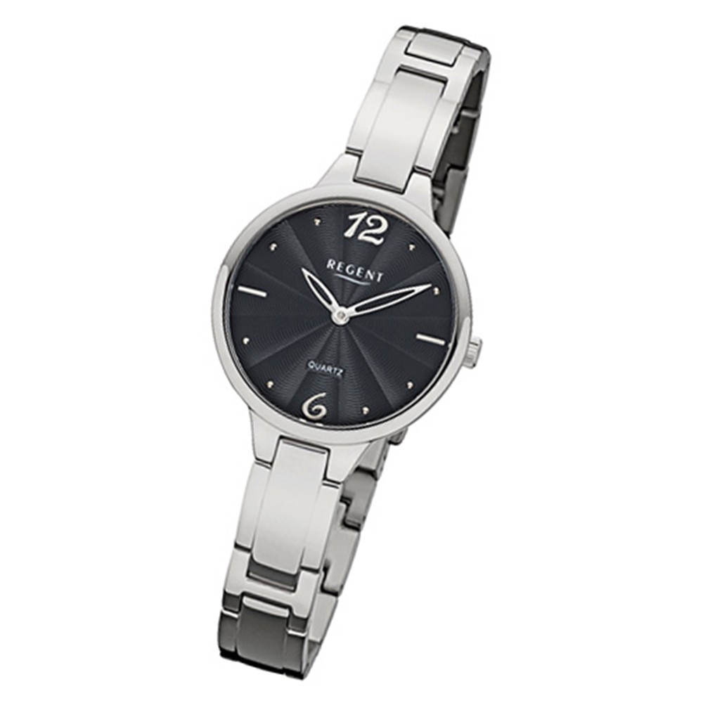 Regent Damen-Armbanduhr 32-F-1097 Quarz-Uhr Titan-Armband silber URF1097