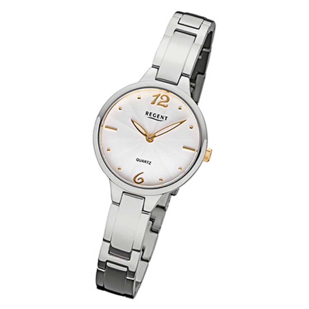 Regent Damen-Armbanduhr 32-F-1098 Quarz-Uhr Titan-Armband silber URF1098