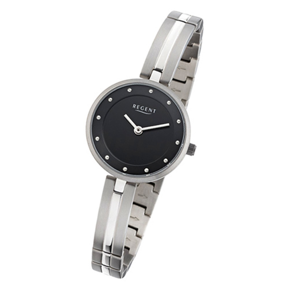 Regent Damen-Armbanduhr 32-F-1102 Quarz-Uhr Titan-Armband silber URF1102