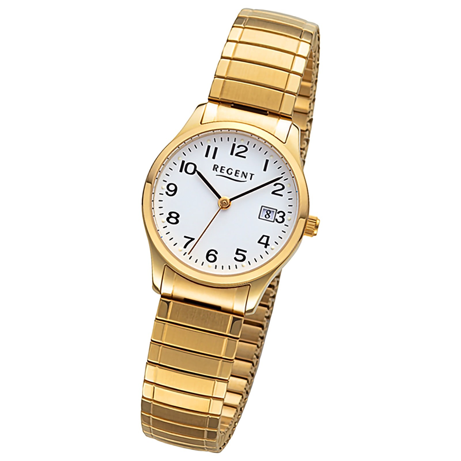 Regent Damen Armbanduhr Analog Edelstahlarmband gold URF1513