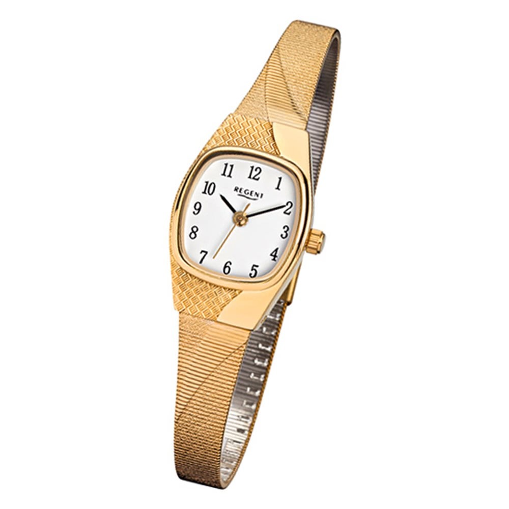 Regent Damen-Uhr - Metallarmband - Quarzwerk - Edelstahl gold URF624