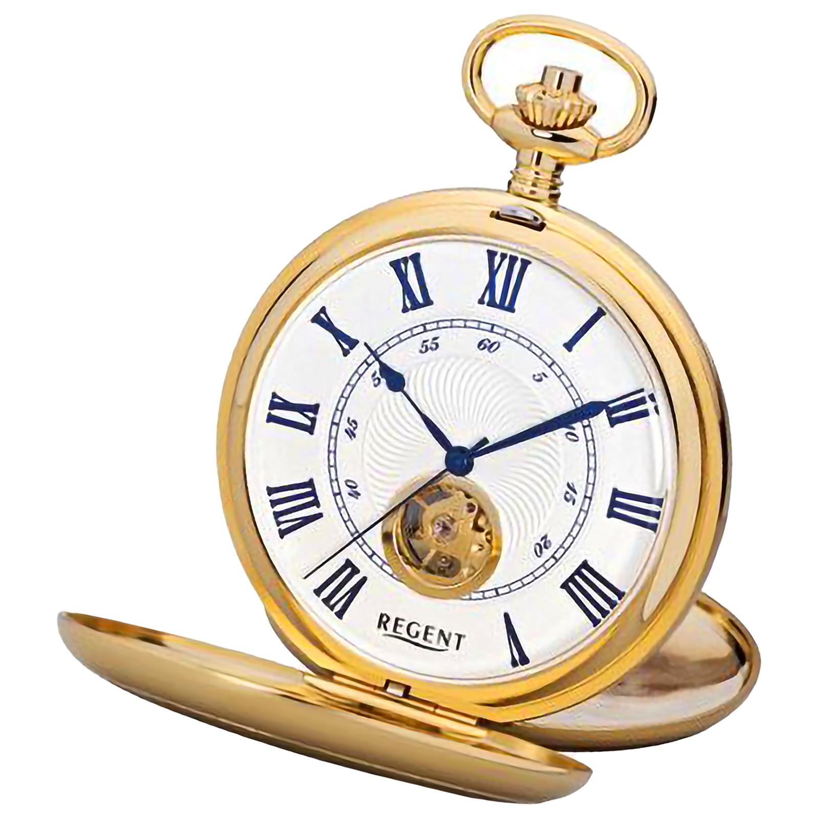 Regent Herren Taschenuhr Analog Gehäuse gold URP708