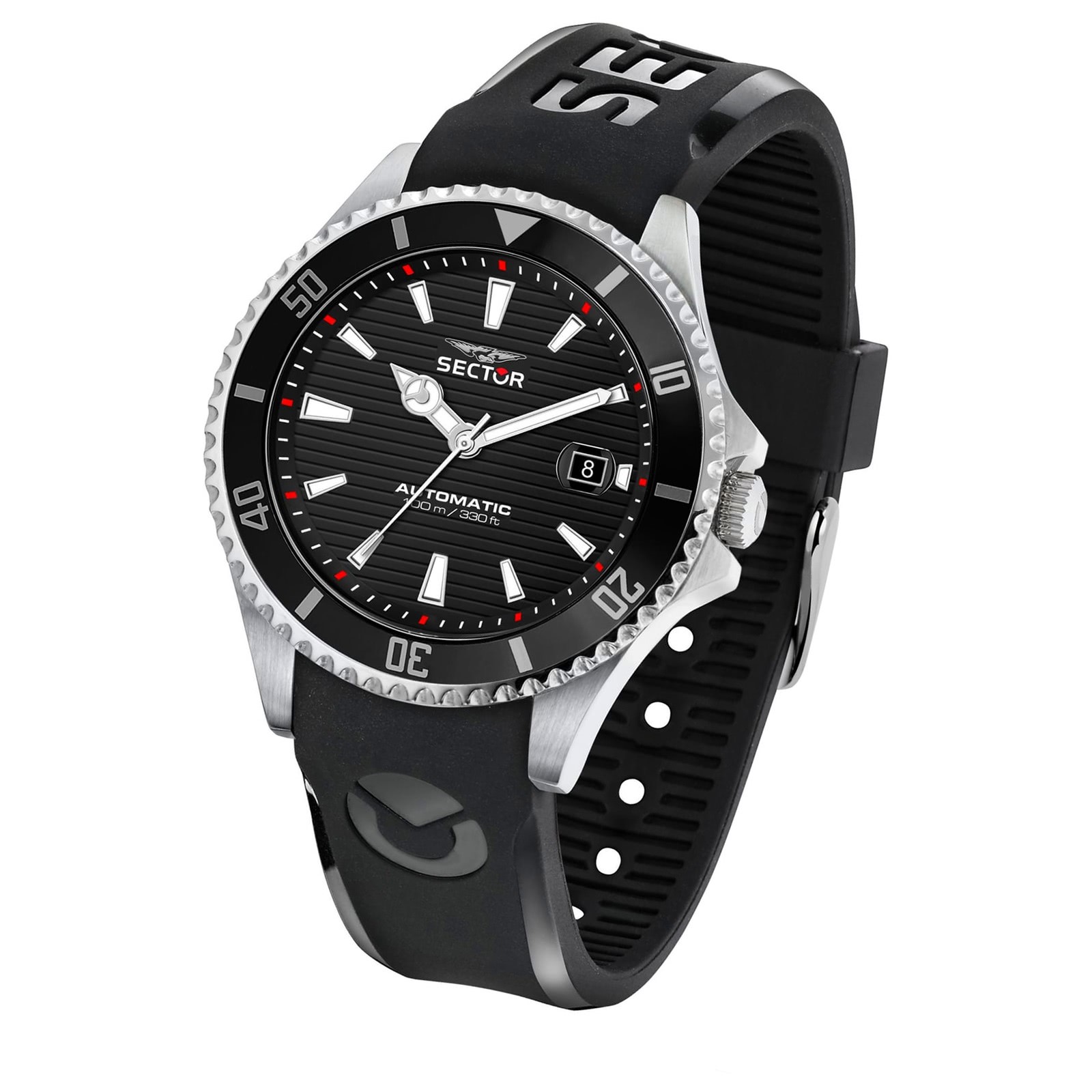 Sector Herren Armbanduhr Analog Silikonarmband schwarz USE21161002