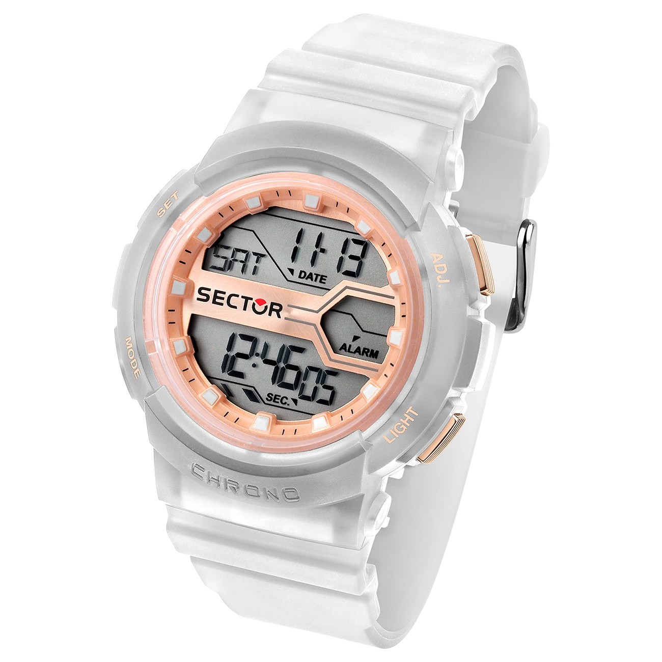Sector Herren Armbanduhr Digital PURarmband weiß USE51547004