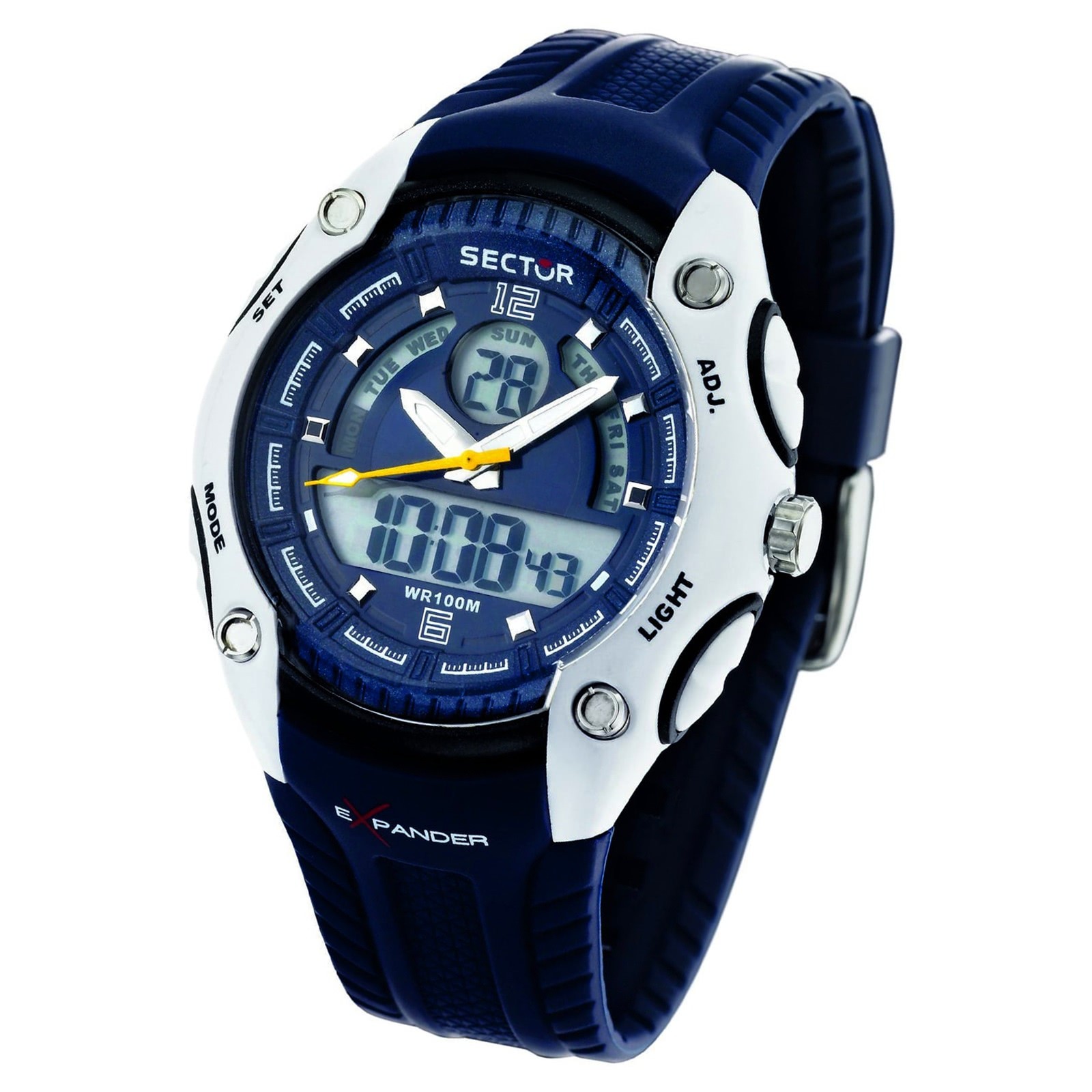 Sector Herren Armbanduhr Digital Kautschukarmband blau USE51574005