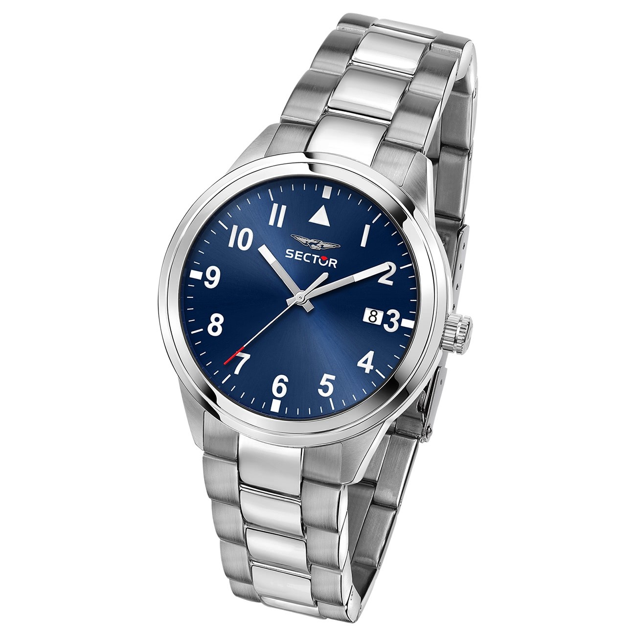 Sector Herren Armbanduhr Analog Edelstahlarmband silber USE53540015