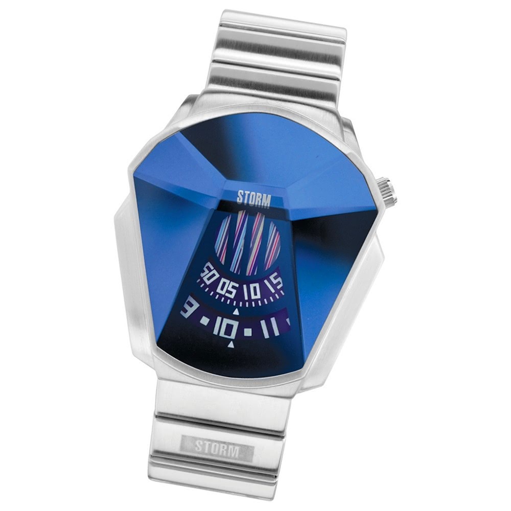STORM Herrenuhr blau 3-Disc Edelstahl Armband Uhr DARTH LAZER BLUE UST47001/B0