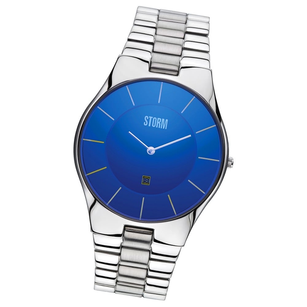 STORM Herrenuhr blau Edelstahl Armband Uhr SLIM-X XL LAZER BLUE UST47159/B0