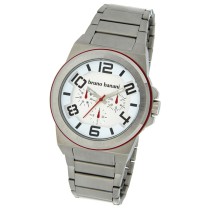 Bruno Banani Herren Uhr silber-rot Zelos Uhren Kollektion UBR21123