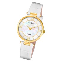 Candino Damen Armband-Uhr Lady Elegance C4670/1 Quarzuhr Leder weiß UC4670/1