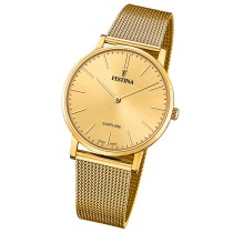 Festina Herrenuhr Edelstahl gold Festina Swiss Made Armbanduhr UF20022/2