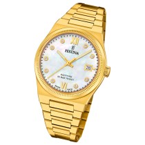 Festina Damenuhr Edelstahl gold Festina Swiss made Armbanduhr UF20039/1