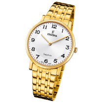Festina Herrenuhr Swiss Made Armbanduhr Edelstahl gold UF20046/1