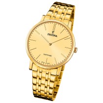 Festina Herrenuhr Swiss Made Armbanduhr Edelstahl gold UF20046/3