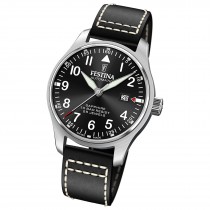 Festina Herrenuhr Swiss Made Armbanduhr Leder schwarz UF20151/4