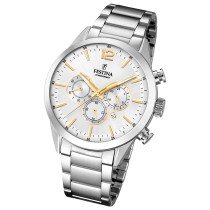 Festina Herren Armbanduhr Time Chronograph F20343/1 Edelstahl silber UF20343/1