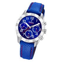 Festina Kinder Armbanduhr Junior Collection F20346/2 Leder/PU blau UF20346/2