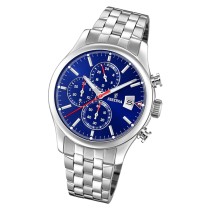 Festina Herren Armbanduhr Time Chronograph F20374/2 Quarz Stahl silber UF20374/2