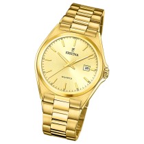 Festina Herrenuhr Klassik F20555/3 Armbanduhr Edelstahl gold UF20555/3