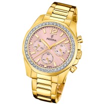 Festina Damenuhr Boyfriend Armbanduhr Edelstahl gold UF20609/4