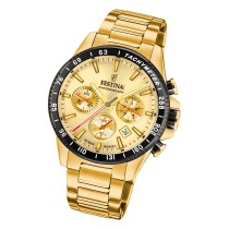 Festina Herrenuhr Edelstahl gold Timeless Chronograph Armbanduhr UF20634/6