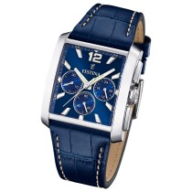 Festina Herrenuhr Leder blau Festina Timeless Chronograph Armbanduhr UF20636/2