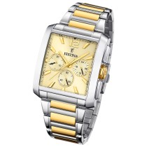 Festina Herrenuhr Timeless Chronograph Armbanduhr Edelstahl silber gold UF20637/2