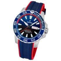 Festina Herrenuhr The Originals Armbanduhr Kautschuk blau rot UF20662/1