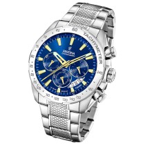 Festina Herrenuhr Timeless Chronograph Armbanduhr Edelstahl silber UF20668/2