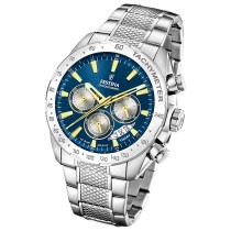 Festina Herrenuhr Timeless Chronograph Armbanduhr Edelstahl silber UF20668/5