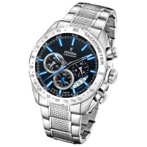 Festina Herrenuhr Timeless Chronograph Armbanduhr Edelstahl silber UF20668/6