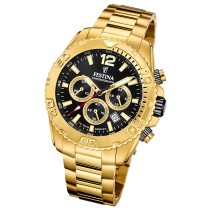 Festina Herrenuhr Timeless Chronograph Armbanduhr Edelstahl gold UF20684/4