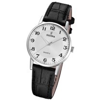 Festina Herrenuhr Klassik Armbanduhr Leder schwarz UF20691/1