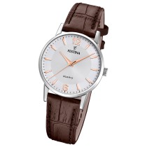 Festina Herrenuhr Klassik Armbanduhr Leder braun UF20691/2