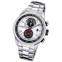 Festina Herrenuhr Timeless Chronograph Armbanduhr Edelstahl silber UF20694/1