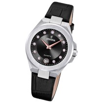 Festina Damenuhr Mademoiselle Armbanduhr Leder schwarz UF20701/5