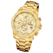 Festina Herrenuhr Timeless Chronograph Armbanduhr Edelstahl gold UF20705/2