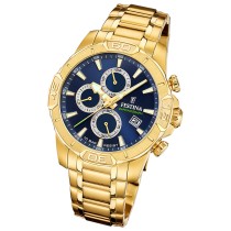 Festina Herrenuhr Timeless Chronograph Armbanduhr Edelstahl gold UF20705/5